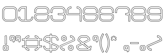 BAVARIA-Hollow Font OTHER CHARS