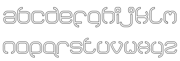 BAVARIA-Hollow Font LOWERCASE