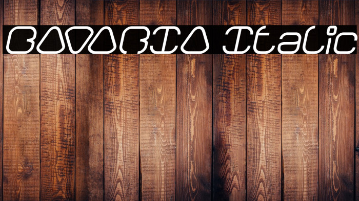 BAVARIA Italic Example 2