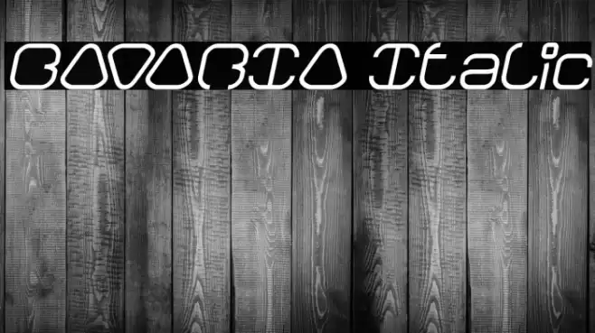 BAVARIA Italic Font examples