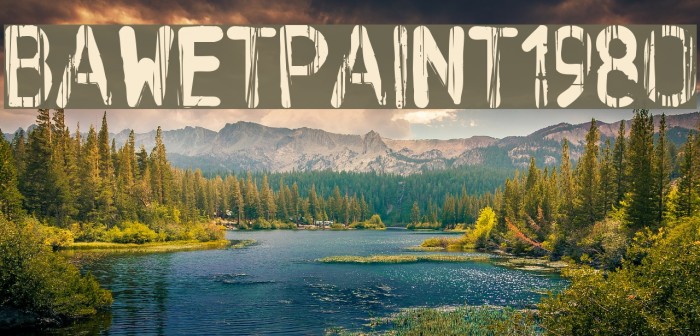 BAWetPaint-1980 Font examples