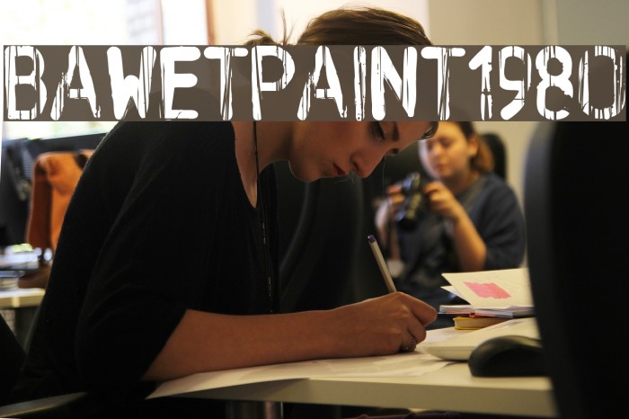 BAWetPaint-1980 Font examples