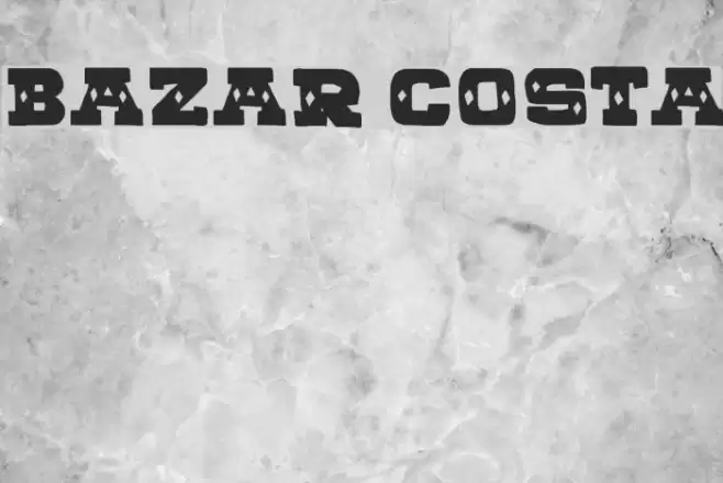 BAZAR COSTA Font examples
