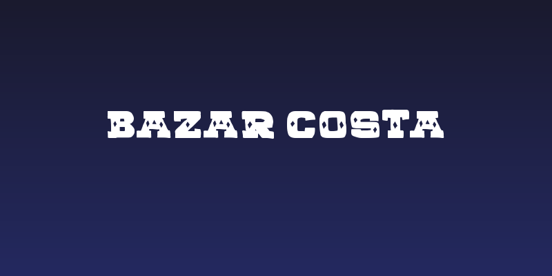 BAZAR COSTA Social Header