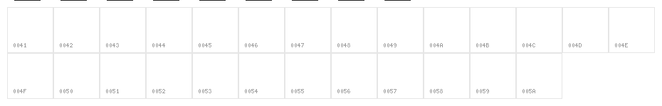 BAZIC_SHAPEZ Regular Character Map