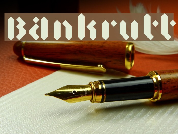BAnkrutt Font examples