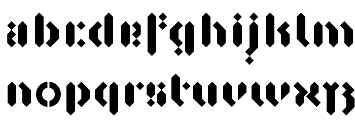BAnkrutt Font LOWERCASE
