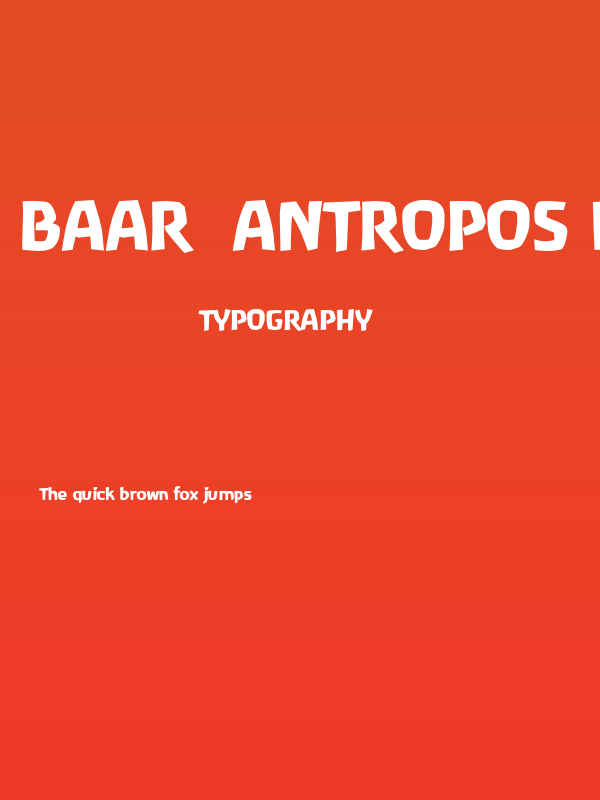 Baar  Antropos Display Poster