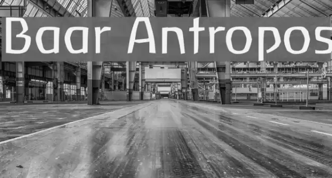 Baar Antropos Font examples