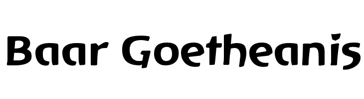 Baar Goetheanis फ़ॉन्ट