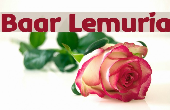 Baar Lemuria Font examples