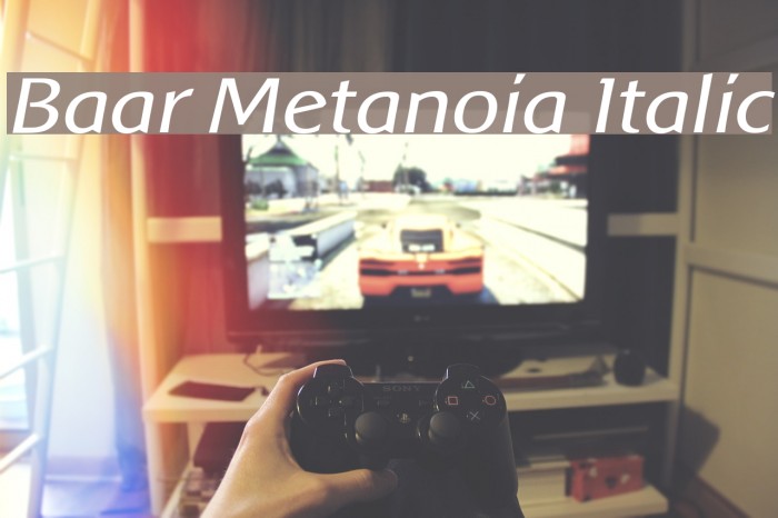 Baar Metanoia Italic Font examples