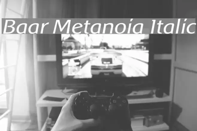 Baar Metanoia Italic फ़ॉन्ट examples
