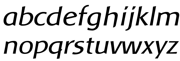 Baar Metanoia Italic Font LOWERCASE