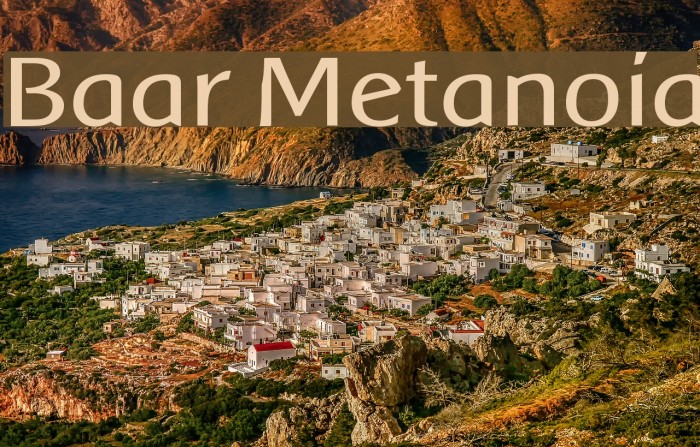 Baar Metanoia Font examples