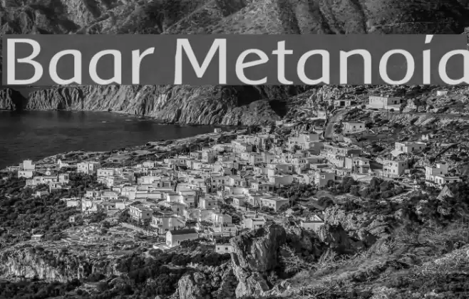 Baar Metanoia خط examples
