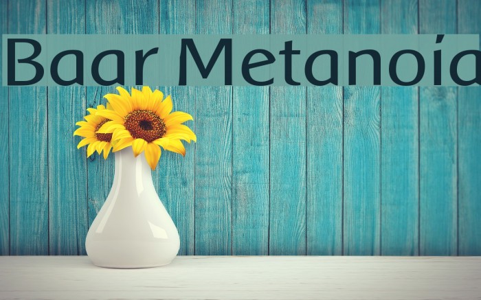 Baar Metanoia Font examples