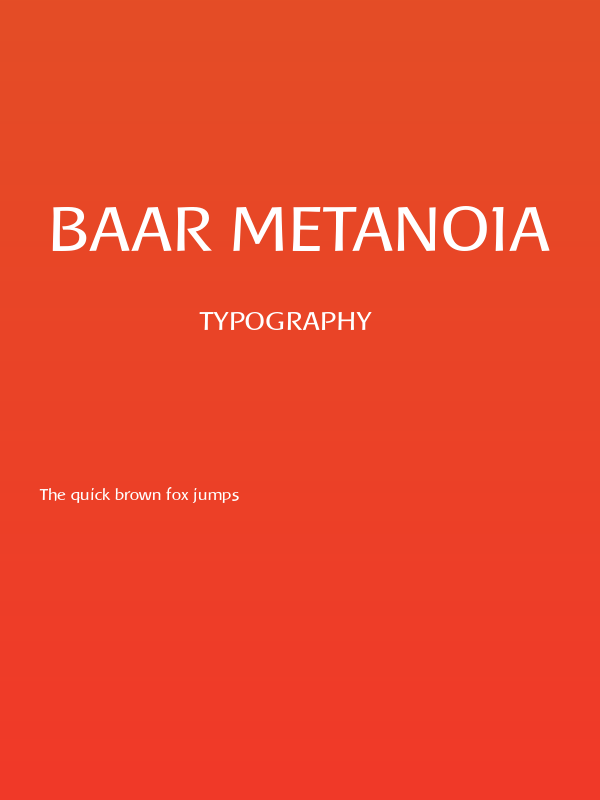 Baar Metanoia Poster