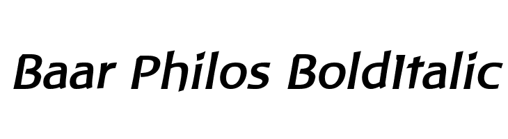 Baar Philos BoldItalic  フリーフォントのダウンロード