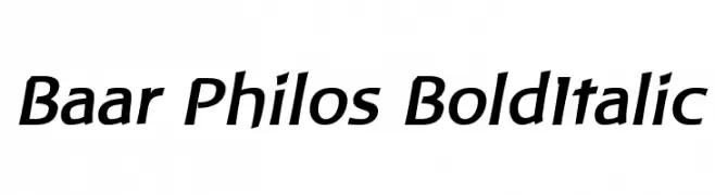 Baar Philos BoldItalic  تنزيل الخطوط
