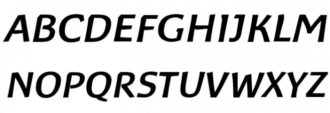 Baar Philos BoldItalic Font UPPERCASE