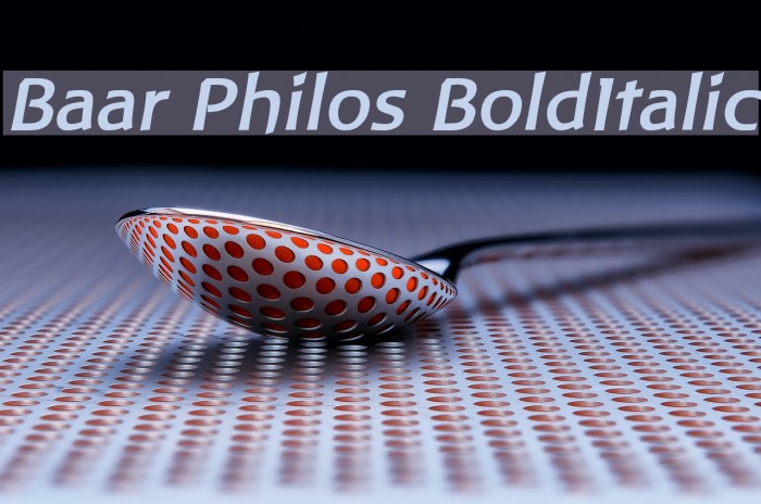 Baar Philos BoldItalic フォント examples
