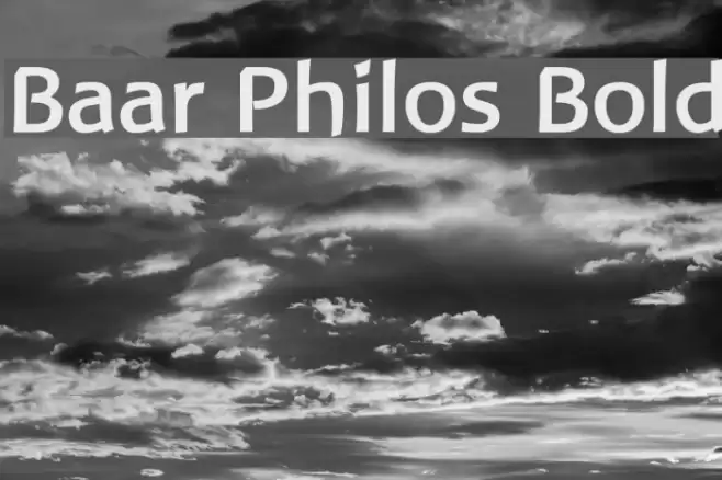 Baar Philos Bold Font examples