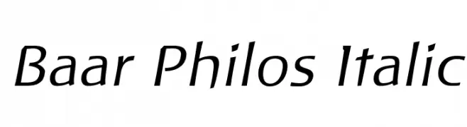 Baar Philos Italic  les polices de caractères gratuit tlcharger