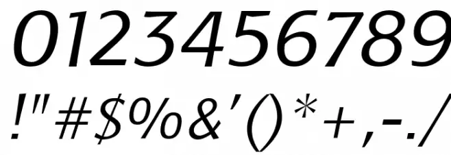 Baar Philos Italic Font OTHER CHARS