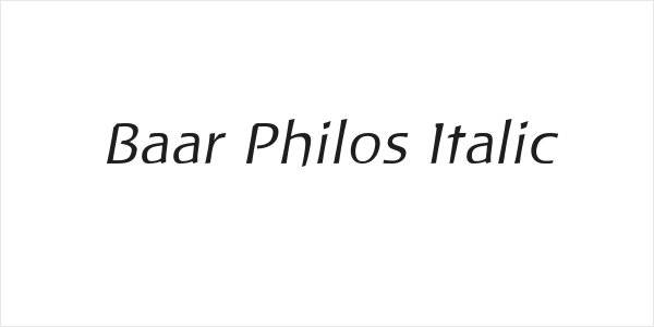 Baar Philos Italic Logo