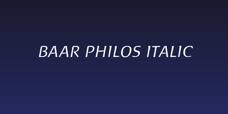 Baar Philos Italic Social Header