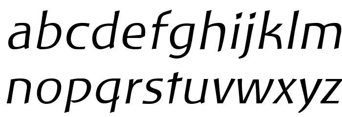 Baar Philos Italic Font LOWERCASE