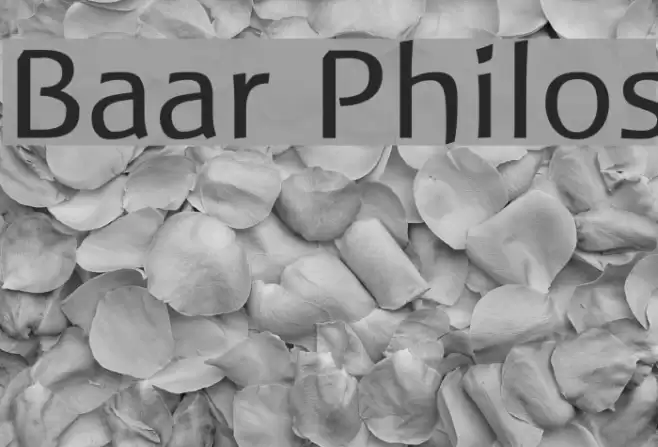 Baar Philos Font examples