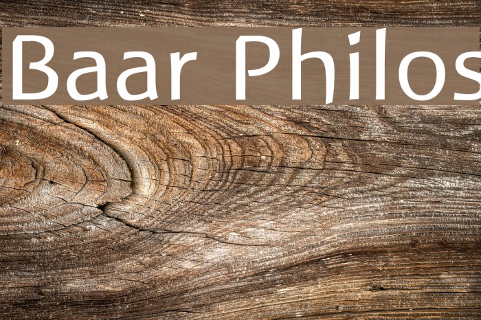 Baar Philos Font examples