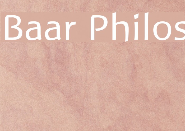Baar Philos Font examples