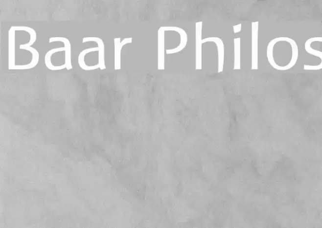 Baar Philos Font examples
