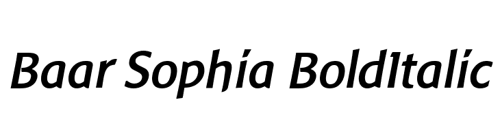 Baar Sophia BoldItalic Font
