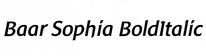 Baar Sophia BoldItalic  تنزيل الخطوط