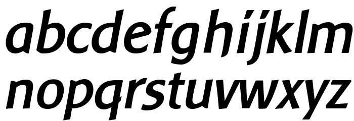 Baar Sophia BoldItalic Font LOWERCASE