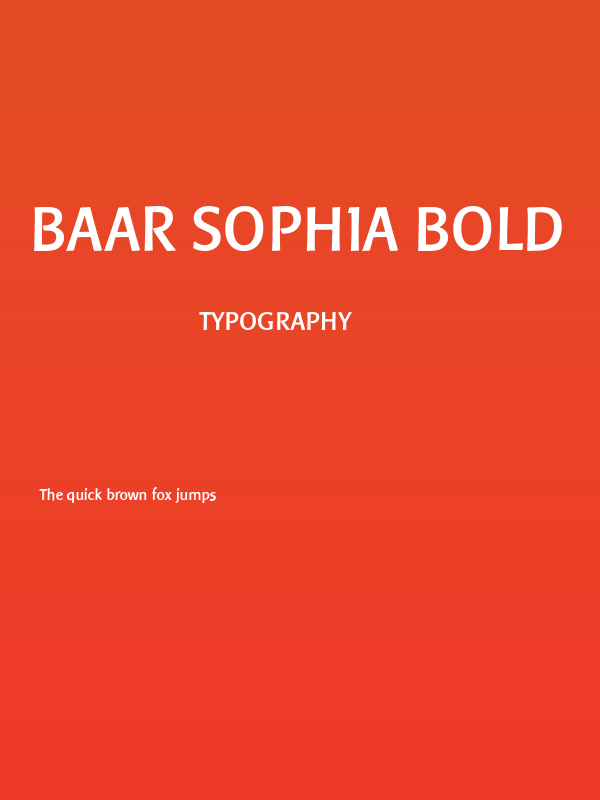 Baar Sophia Bold Poster
