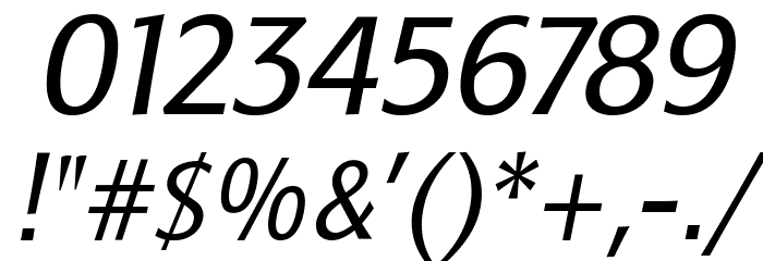 Baar Sophia Italic Font OTHER CHARS