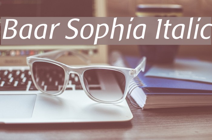Baar Sophia Italic Font examples
