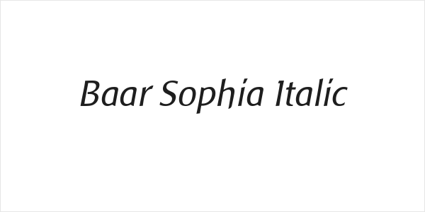 Baar Sophia Italic Logo