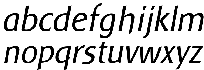 Baar Sophia Italic Font LOWERCASE