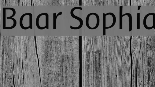 Baar Sophia Font examples