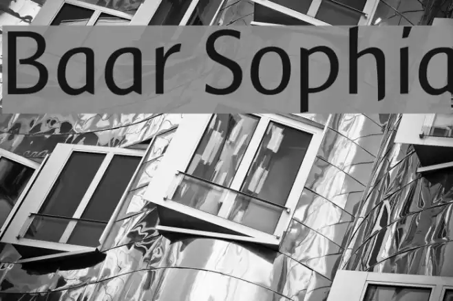 Baar Sophia Font examples