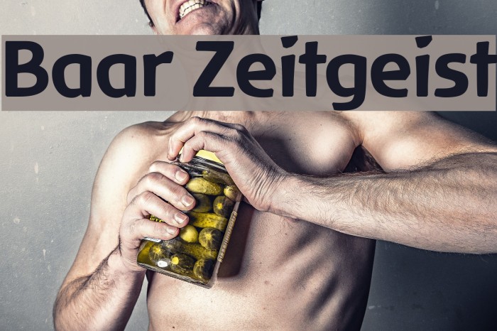 Baar Zeitgeist Font examples