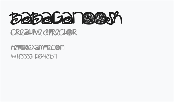 Babaganoosh Business Card