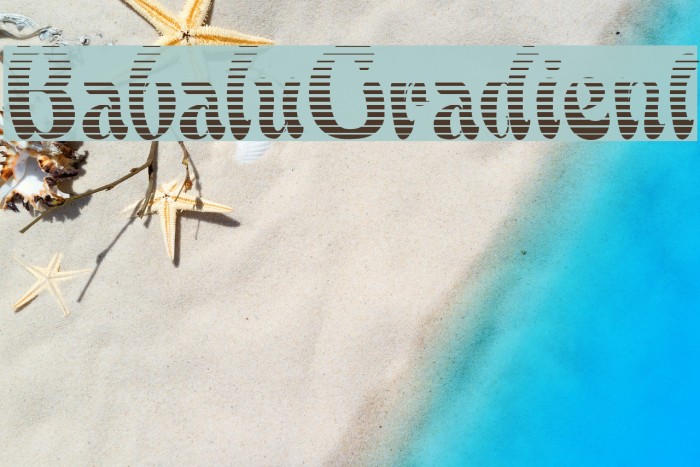 BabaluGradient Font examples