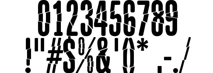 Babalusa Cut Font Alte caractere